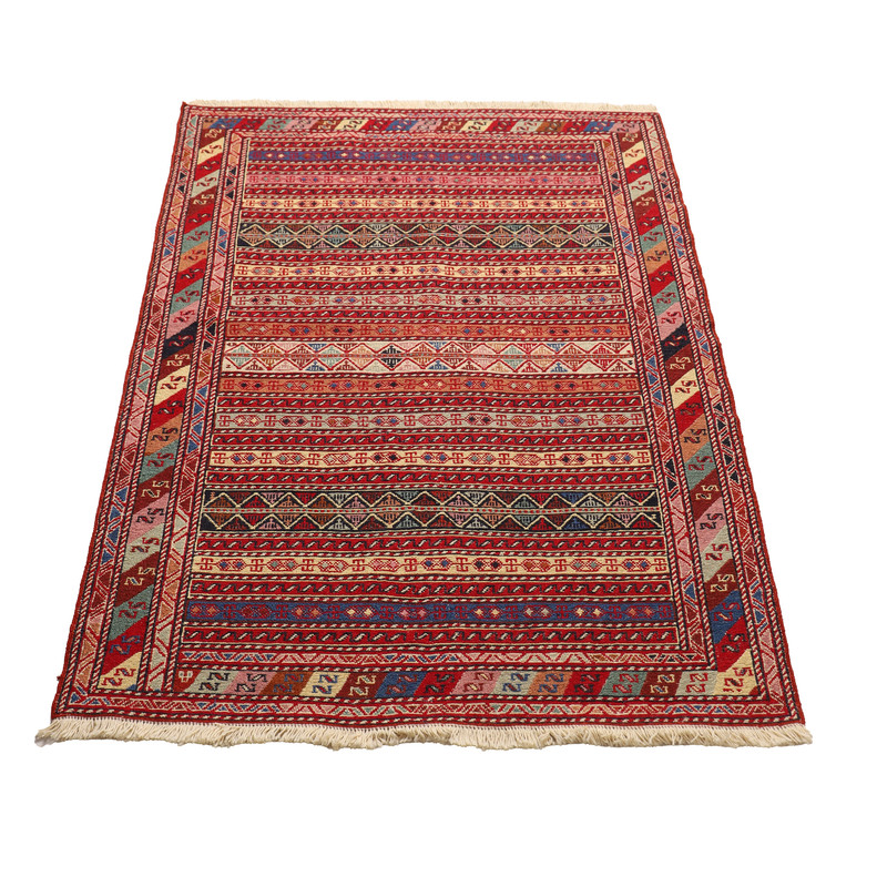 گلیم دستبافت یک و نیم متری مدل ورنی کد 4030137