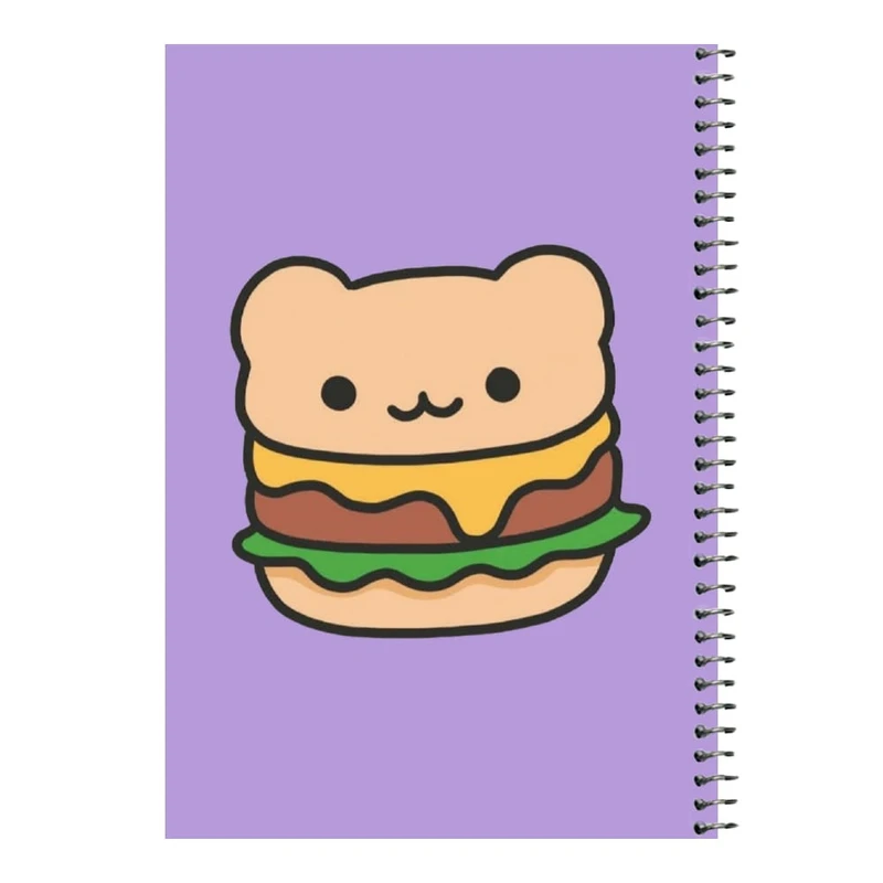 دفتر مشق 80 برگ اس جی مدل همبرگر   
