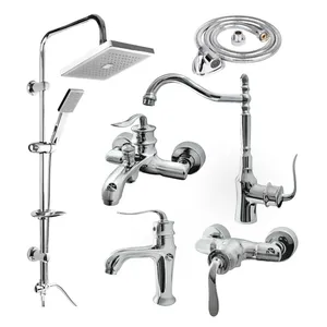 ست شیرآلات یسنا مدل بامبو کروم مجموعه 6 عددی