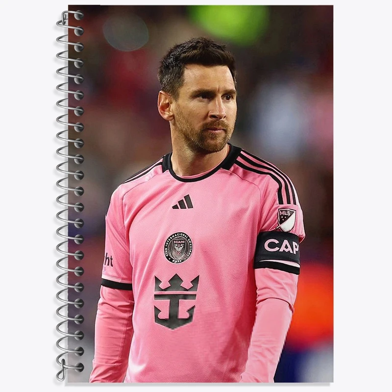 دفتر زبان 50 برگ خندالو مدل دو خط طرح لیونل مسی کد 36435