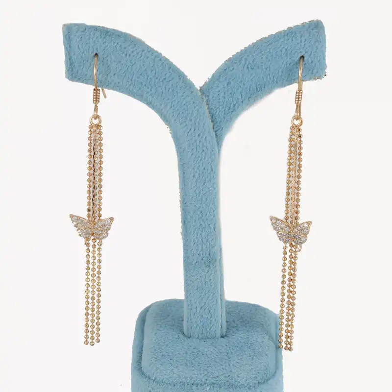 گوشواره زنانه ژوپینگ مدل پروانه کد CC90