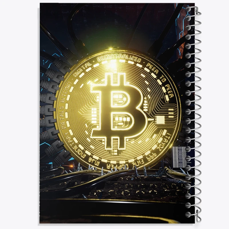 دفتر نت موسیقی 50 برگ خندالو مدل بیت کوین (Bitcoin) کد F906