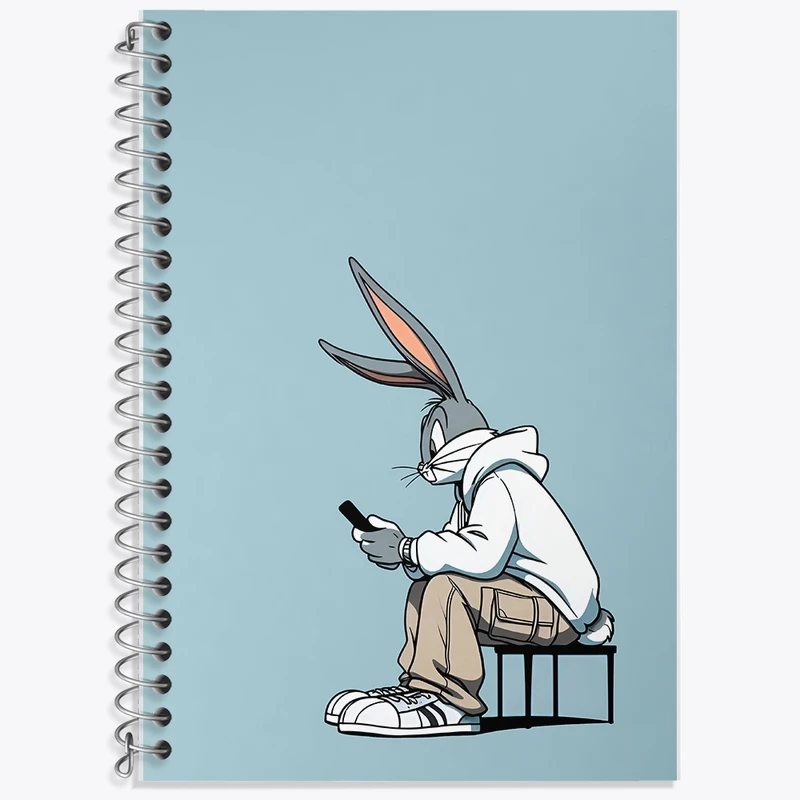 دفتر زبان 50 برگ خندالو مدل سه خط طرح باگز بانی کد N3745