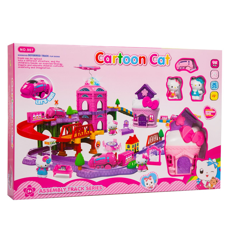 کیت قطار اسباب بازی هلوکیتی مدل Cartoon cat کیت قطار اسباب بازی هلوکیتی مدل Cartoon cat