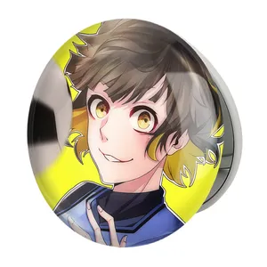 آینه جیبی خندالو طرح مگورو انیمه بلو لاک Blue Lock مدل تاشو کد 24412 