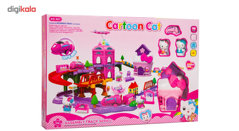 کیت قطار اسباب بازی هلوکیتی مدل Cartoon cat کیت قطار اسباب بازی هلوکیتی مدل Cartoon cat
