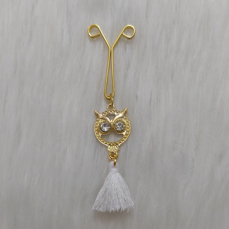 گیره روسری زنانه مدل یو آویز طرح جغد کد 111