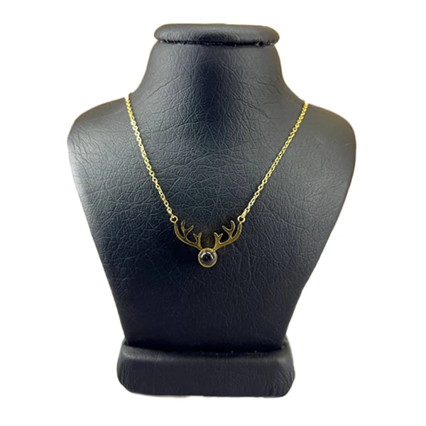 گردنبند زنانه مدل چشم دوست دارم به صد زبان دنیا کد 54665