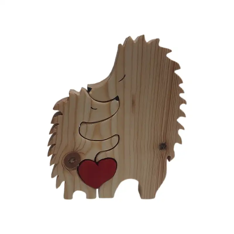 اسباب بازی چوبی مدل جوجه تیغی دوست داشتنی