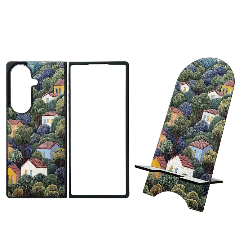 کاور گالری وبفر طرح خانه ها مناسب برای گوشی موبایل سامسونگ galaxy z fold 7 به همراه استند