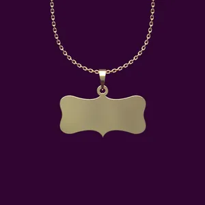 گردنبند طلا 18 عیار زنانه مدوپد مدل شکل هندسی کد P2-1-1279