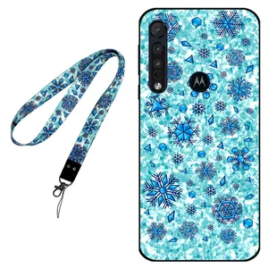 Megafone Snow Flake 0014 Cover For Motorola Moto One Macro / G8 Play Mobile Neckband
