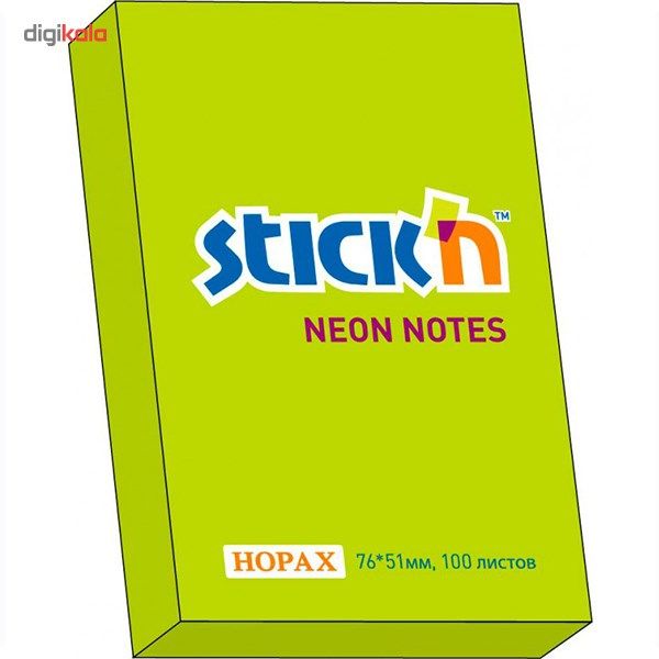 کاغذ یادداشت چسب دار هوپکس مدل Neon بسته 100 عددی