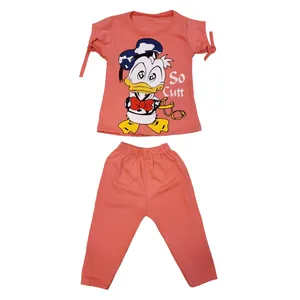 ست تی شرت و شلوارک دخترانه کد D4