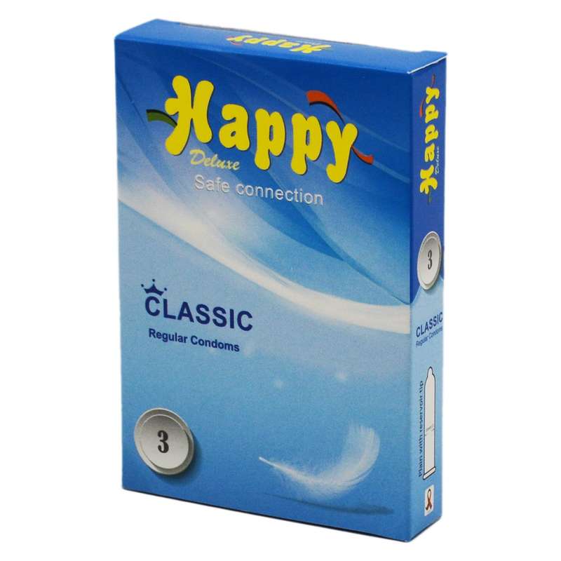کاندوم هپی مدل کلاسیک بسته 3 عددی