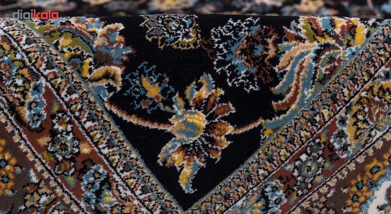 فرش ماشینی آدینا طرح افشان زمینه سرمه ای main 1 5