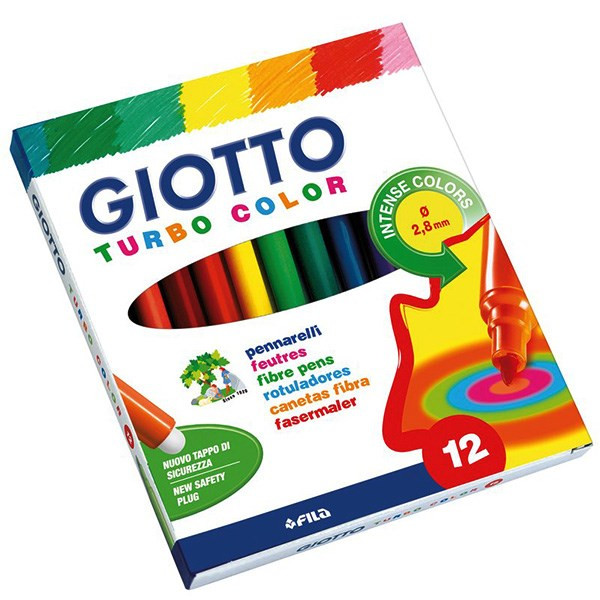 ماژیک رنگ آمیزی جیوتو مدل Turbo Color 12 Colored Painting