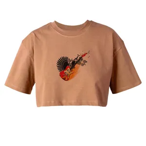 کراپ‌تاپ آستین کوتاه زنانه مدل موزیک کد K167 K