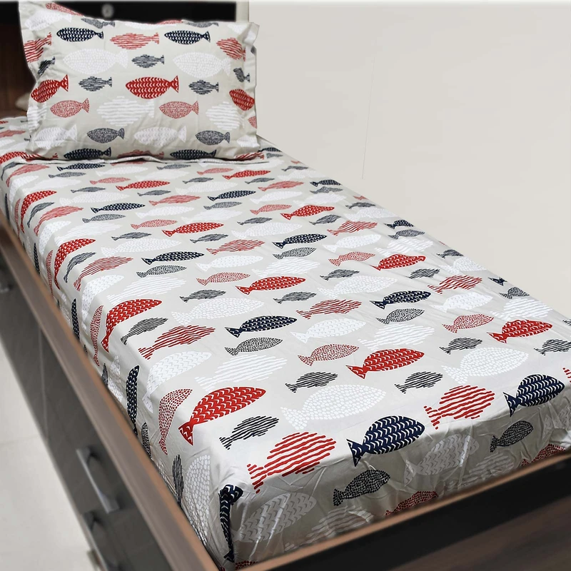 سرویس ملحفه بومرنگ مدل TiMahi-90 یک نفره 2 تکه