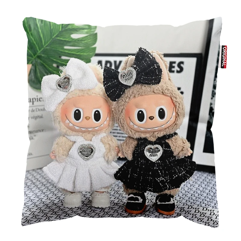 کوسن پاد آفرین مدل عروسک لبوبو کد PK301997 سایز 30*30 سانتی متر