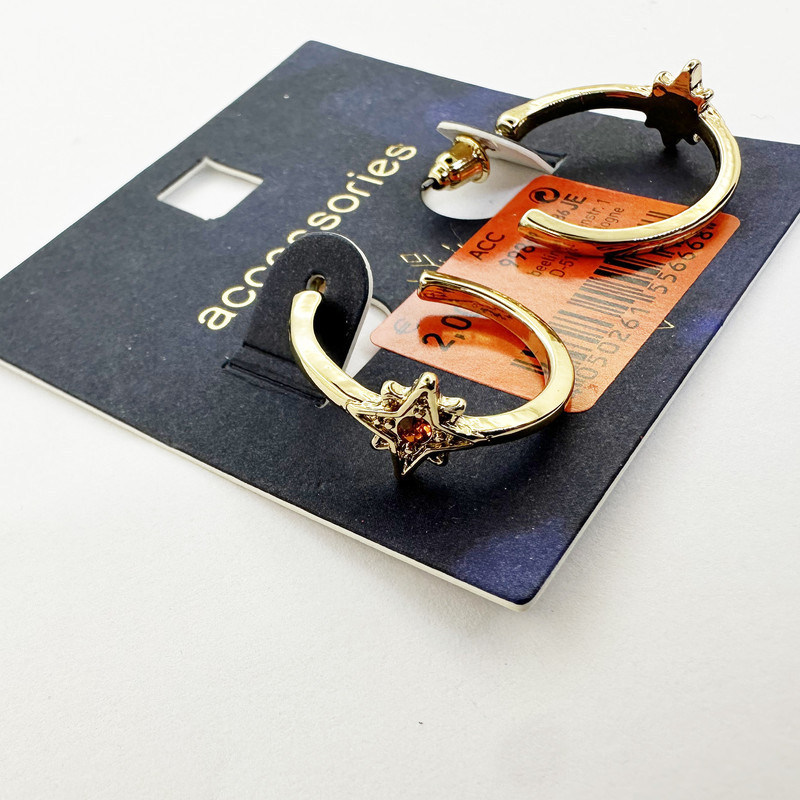 گوشواره زنانه اکسسورایز مدل حلقه ای ستاره گوشواره زنانه اکسسورایز مدل حلقه ای ستاره