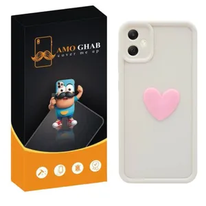 کاور عمو قاب مدل سیلیکونی سولید طرح قلب مناسب برای گوشی موبایل سامسونگ Galaxy A06
