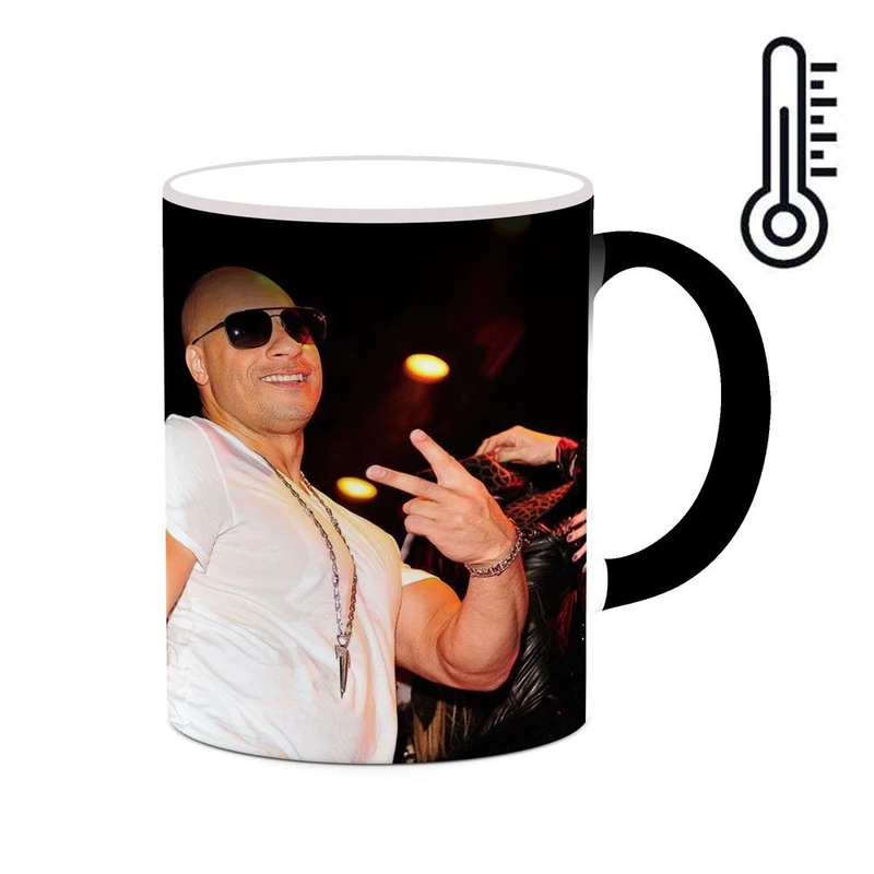 ماگ حرارتی کاکتی طرح وین دیزل Vin Diesel مدل mgh27355