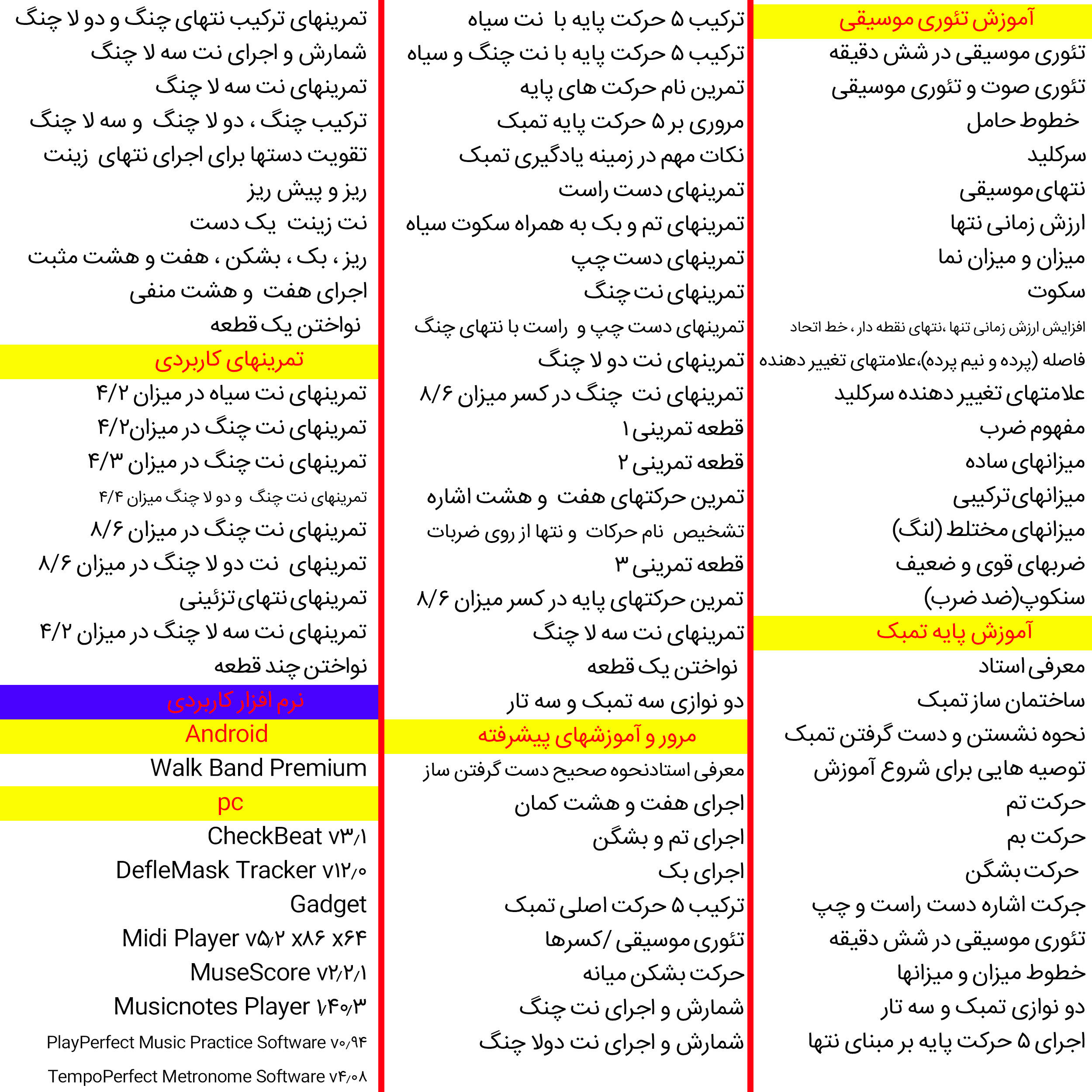 نرم افزار آموزش موسیقی تمبک نشر اطلس آبی به همراه نرم افزار آموزش تئوری موسیقی جهانی اطلس آبی