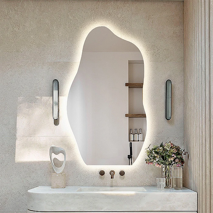 آینه سرویس‌ بهداشتی آزالیا مدل بک لایت دفرمه DF2BC5070 سایز 70*50 سانتی متر