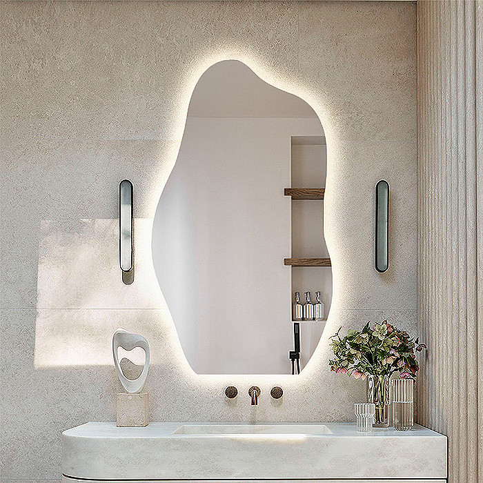 آینه سرویس بهداشتی آزالیا مدل بک لایت دفرمه DF2BC5070 سایز 70*50 سانتی متر آینه سرویس بهداشتی آزالیا مدل بک لایت دفرمه DF2BC5070 سایز 70*50 سانتی متر