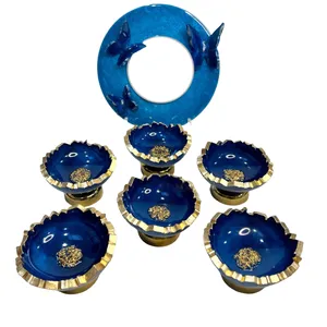 مجموعه ظروف هفت سین 7 پارچه مدل پروانه