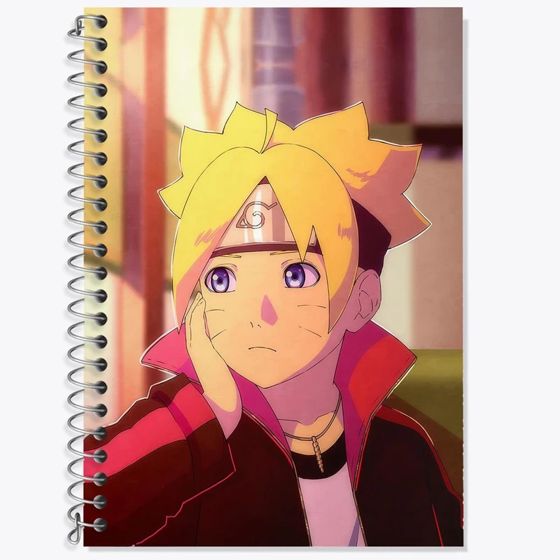 دفتر لغت 50 برگ خندالو مدل بوروتو اوزوماکی انیمه بوروتو Boruto کد 15726