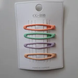 گیره مو دخترانه  مدل کشیده شمعی مات بسته 4 عددی