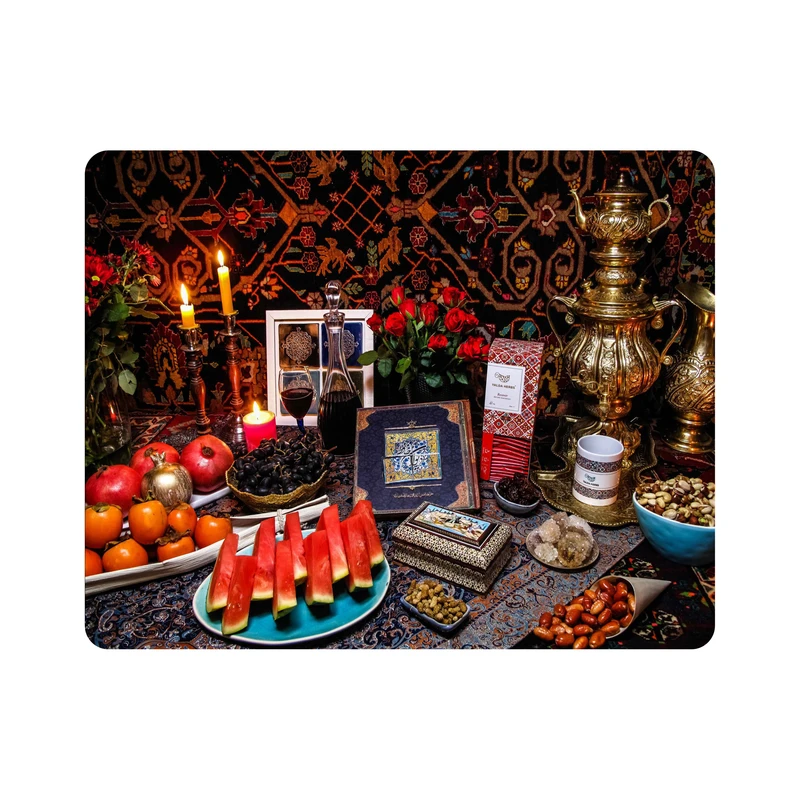 ماوس پد اطلس آبی طرح شب یلدا مدل T7304