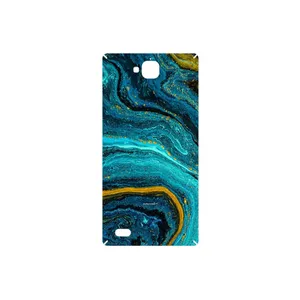 MAHOOT Turquoise marblewith golden streaks Cover Sticker for Honor 3C