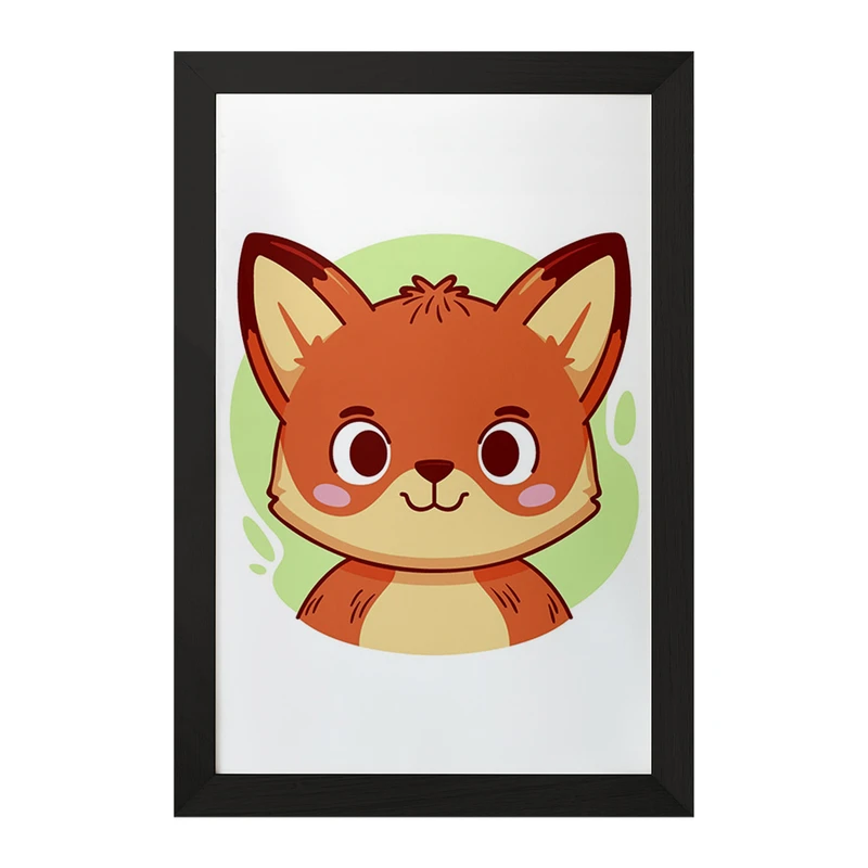 تابلو خندالو مدل روباه حیوانات بامزه کد 37139