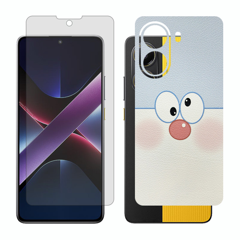 محافظ صفحه نمایش شفاف گلس مدل Together مناسب برای گوشی موبایل شیائومی Poco X7 Pro به همراه برچسب پوششی پشت گوشی