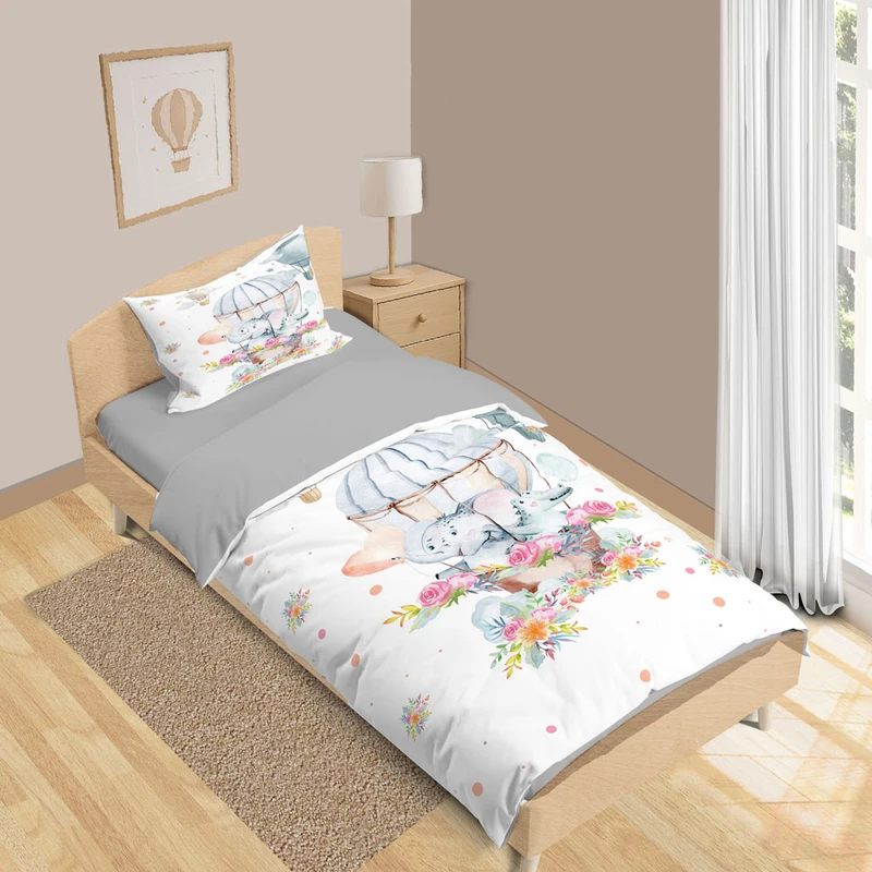 سرویس روتختی 1 نفر 5 تکه نوپه هوم مدل فیل و بالن T6280