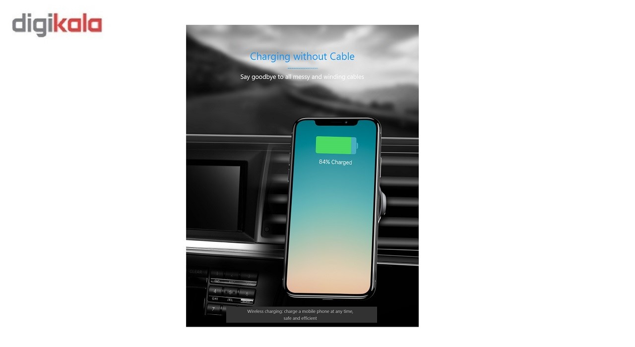 پایه نگه دارنده گوشی و وایرلس شارژر  موبایل باسئوس مدلWireless Charger Gravity Car Moment