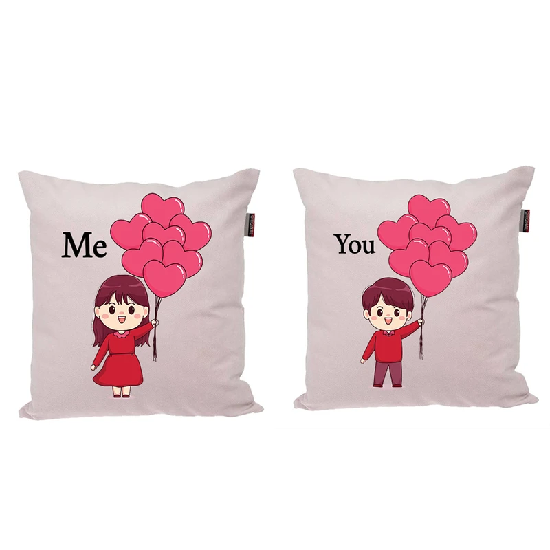 کوسن ناریکو طرح فانتزی مدل ست عاشقانه me , you کد 07 مجموعه دو عددی