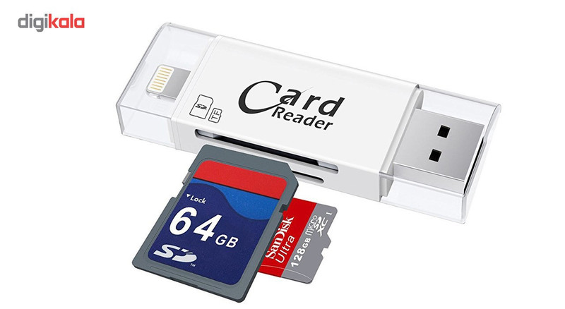 کارت خوان لایتنینگ و microUSB OTG اس کارت ریدر مدل FAT32