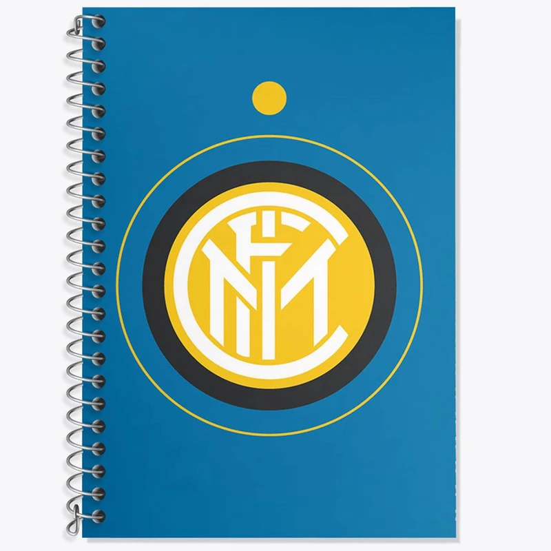 دفتر زبان 50 برگ خندالو مدل دو خط طرح باشگاه اینترمیلان Inter Milan کد 2063