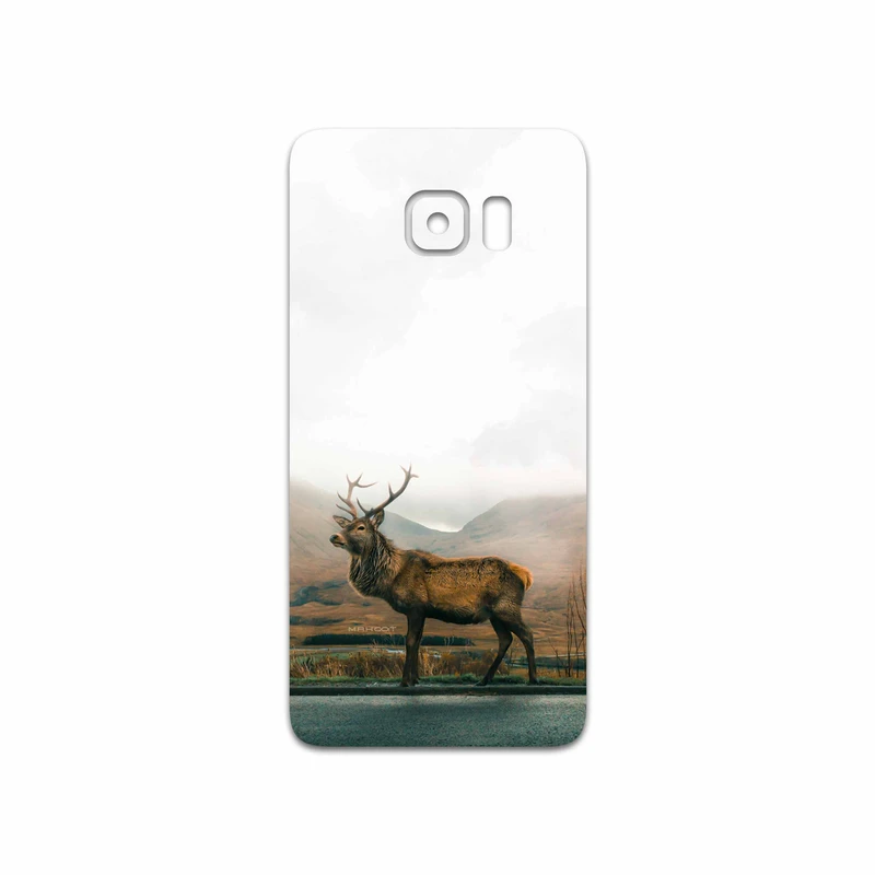 برچسب پوششی ماهوت مدل Horned Deer مناسب برای گوشی موبایل سامسونگ Galaxy S6 Edge