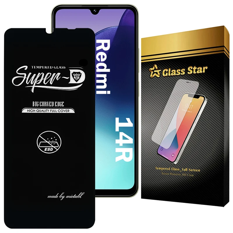 محافظ صفحه نمایش گلس استار مدل SUPERDNS مناسب برای گوشی موبایل شیائومی Redmi 14R