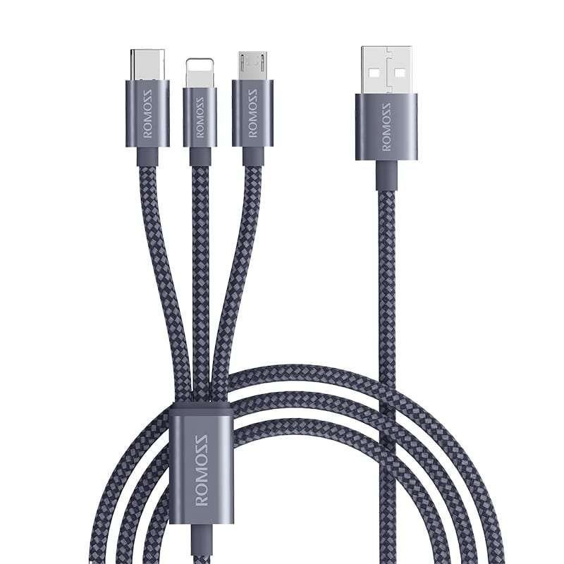 کابل تبدیل لایتنینگ / Micro USB / USB -C روموس مدل CB25A طول 1.5 متر