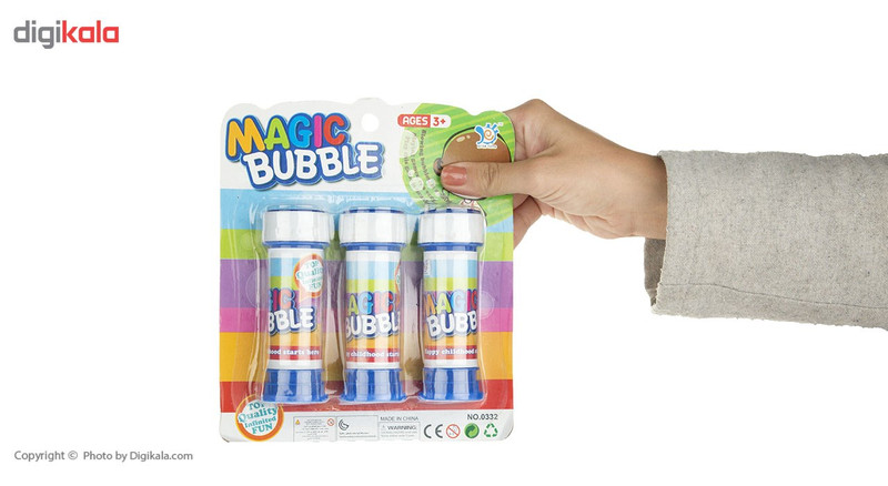 مایع حباب ساز مدل Magic Bubble بسته سه عددی