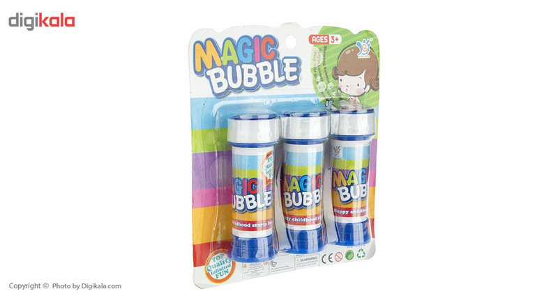 مایع حباب ساز مدل Magic Bubble بسته سه عددی
