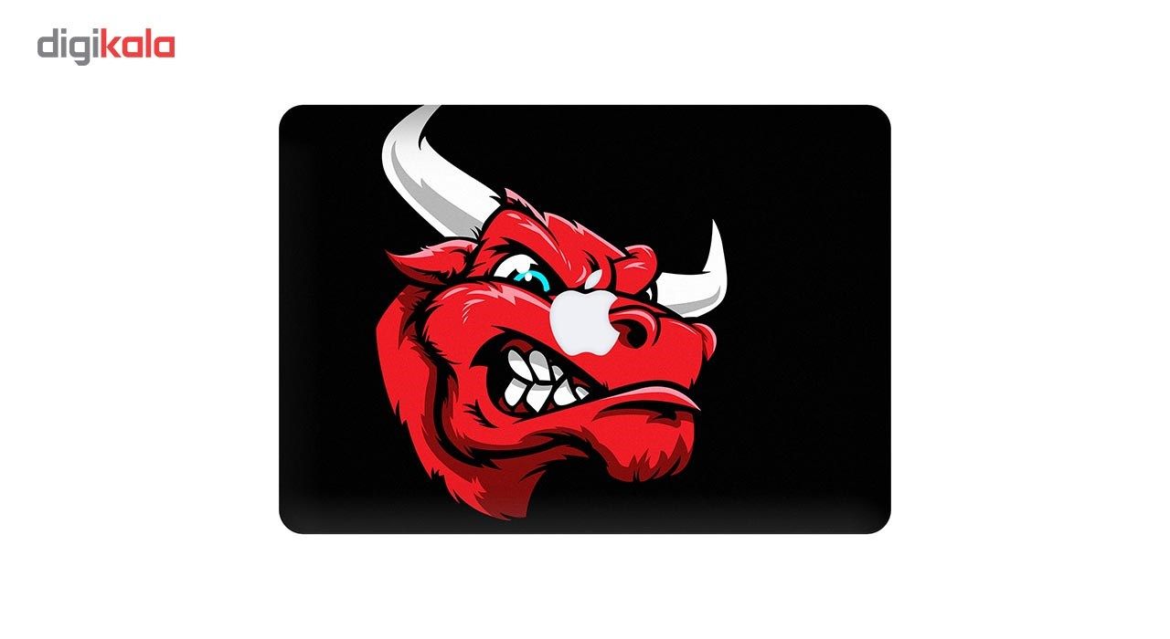 برچسب تزئینی ونسونی مدل Angry Red Bull Head مناسب برای مک بوک ایر 13 اینچی main 1 1