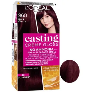 کیت رنگ مو لورآل مدل casting creme gloss شماره 360 حجم 48 میلی لیتر رنگ گیلاس سیاه