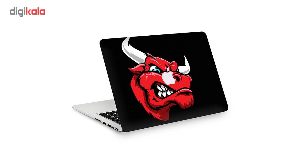 برچسب تزئینی ونسونی مدل Angry Red Bull Head مناسب برای مک بوک ایر 13 اینچی main 1 2
